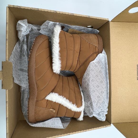 Lamo Water Resistant Memory Foam Puffer Boots Size 7 Brown Chestnut - Picture 3 of 11